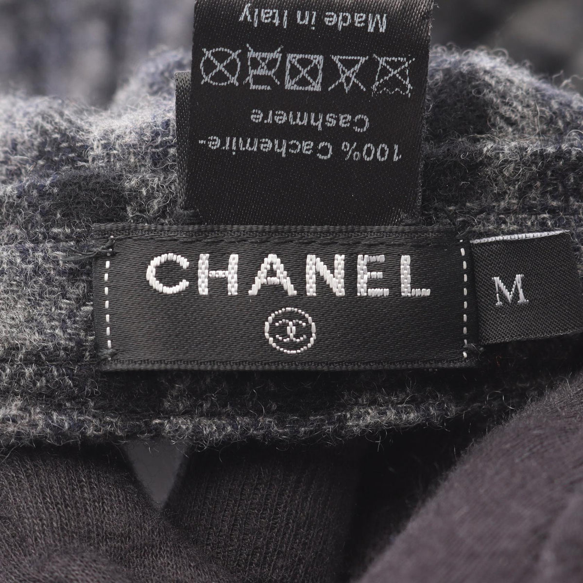 Chanel Coco Mark Check Cashmere Cap