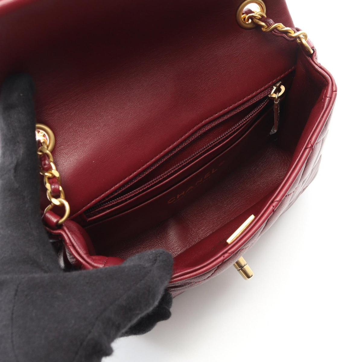 Chanel Mini Matelassé Lambskin Shoulder Bag