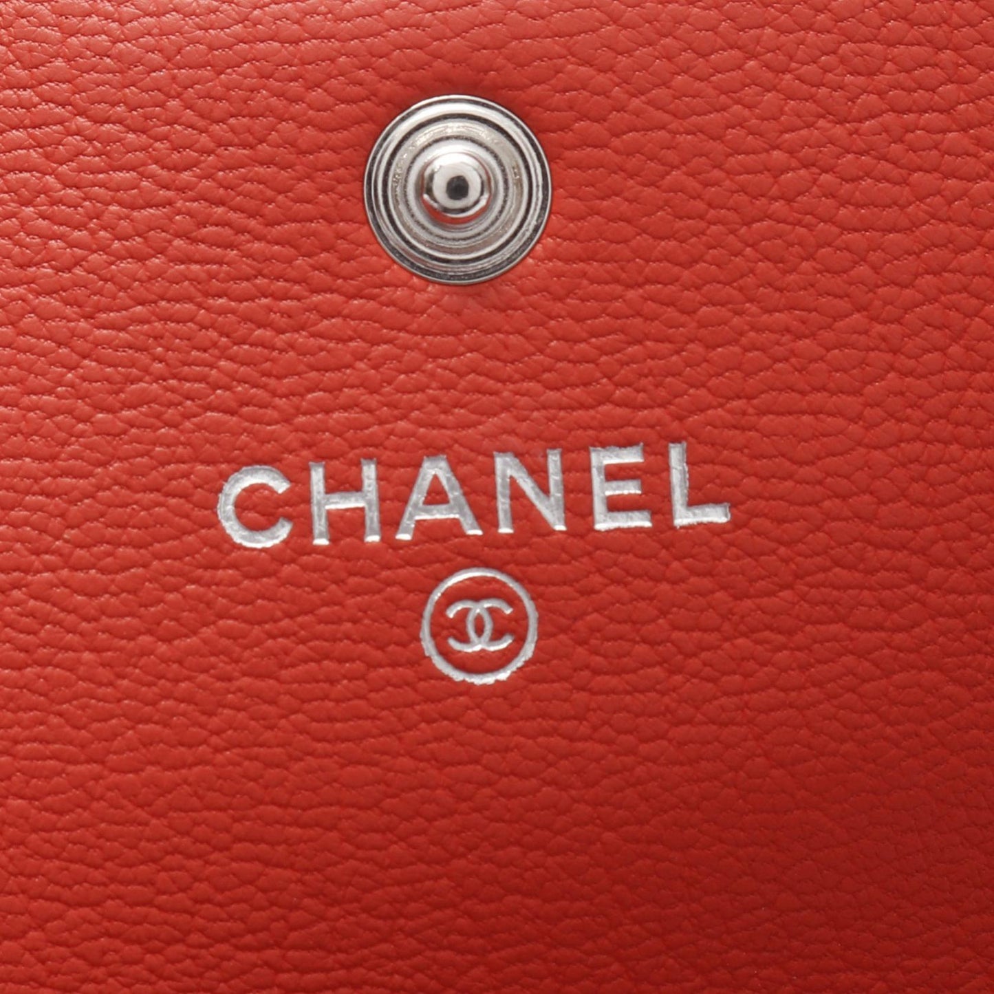 Chanel Coco Mark Ski Motif Grained Calfskin Long Wallet