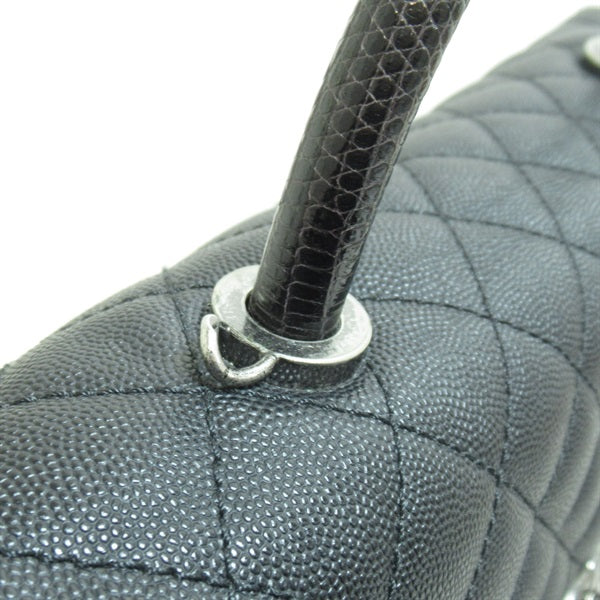 Chanel CC Caviar Top Handle Handbag Leather Crossbody Bag A92991 in Excellent condition