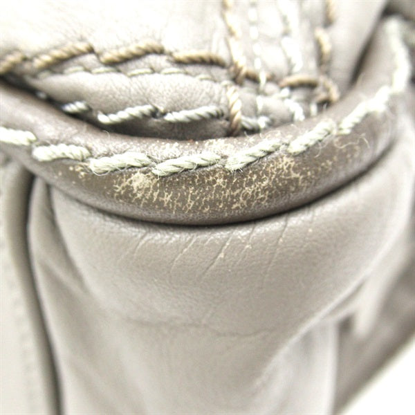 Quilted Leather Triptych Tote - '10s