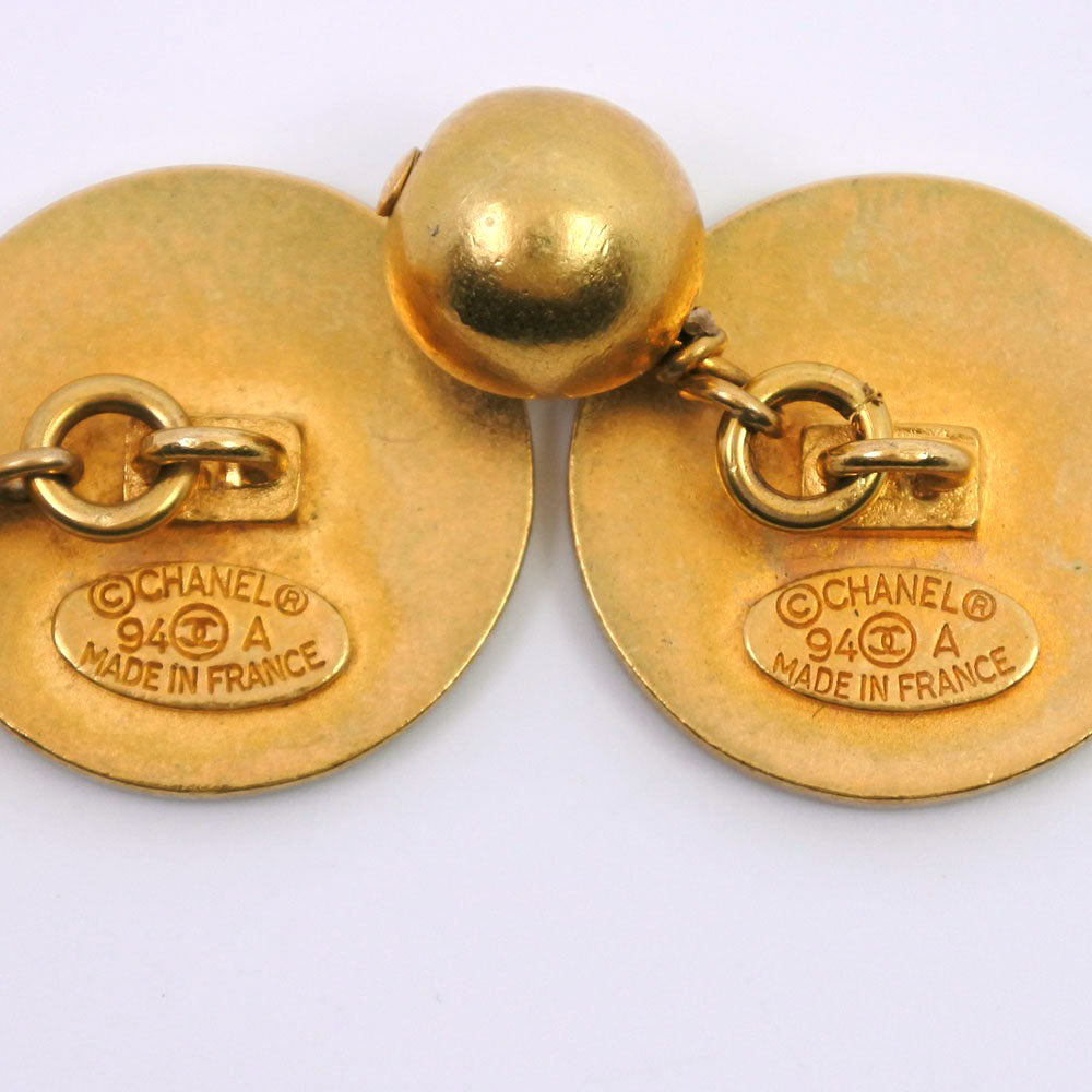 CHANEL cuffs Plated Gold gold COCO Mark mens Used