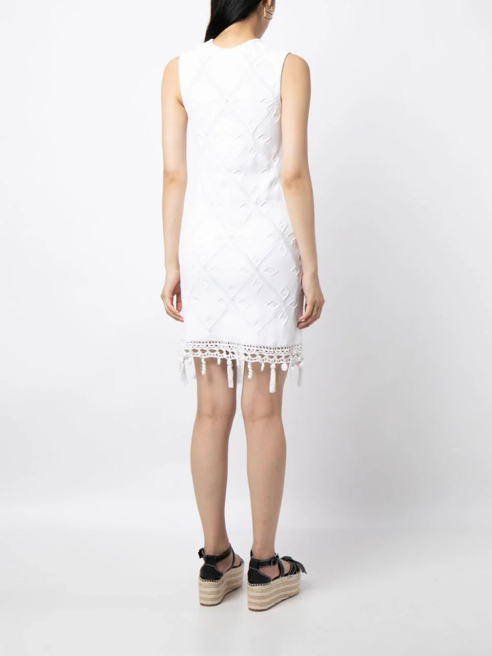 Pointelle-Knit Sleeveless Dress