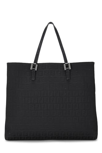Fendi, Black Zucchino Canvas Tote Small, Black