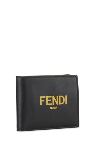 Fendi, Black Leather Wallet, Black