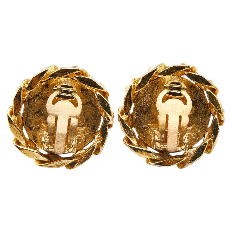 Chanel Coco Mark Round Earrings
