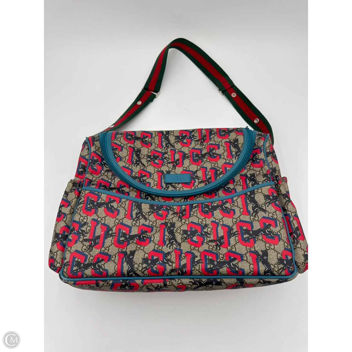 Diaper Bag Luxury Designer By Gucci, Size: Large
