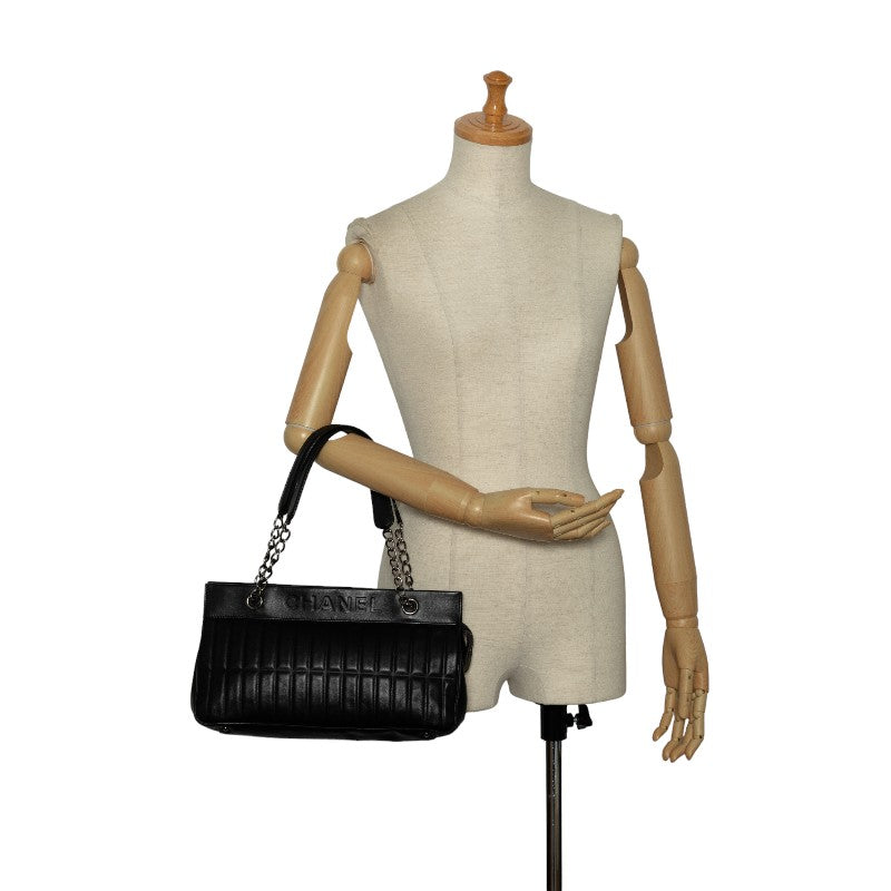 Chanel Vertical Quilt LAX East West Bag Leather Shoulder Bag in Good condition