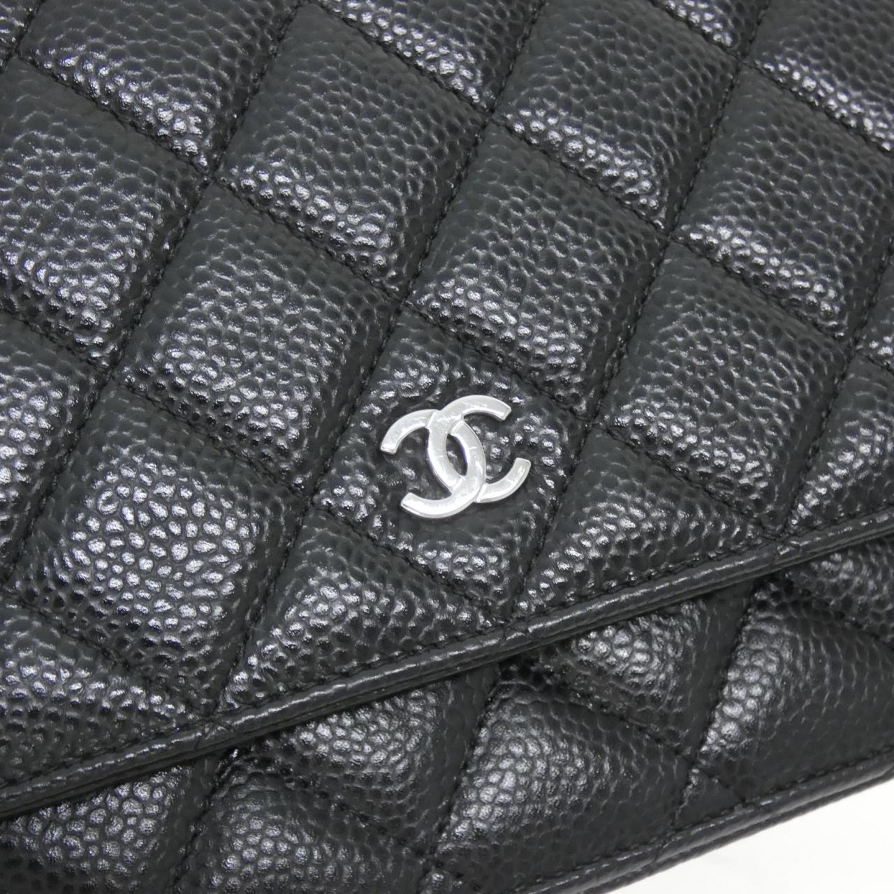 Chanel Timeless Classic Caviar Skin Wallet on Chain