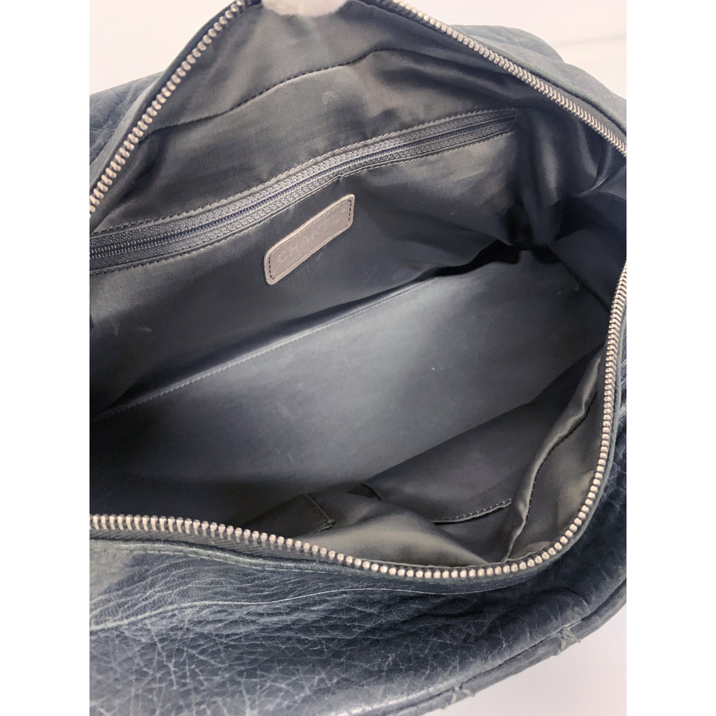 Chanel Boston Bag GRY Leather