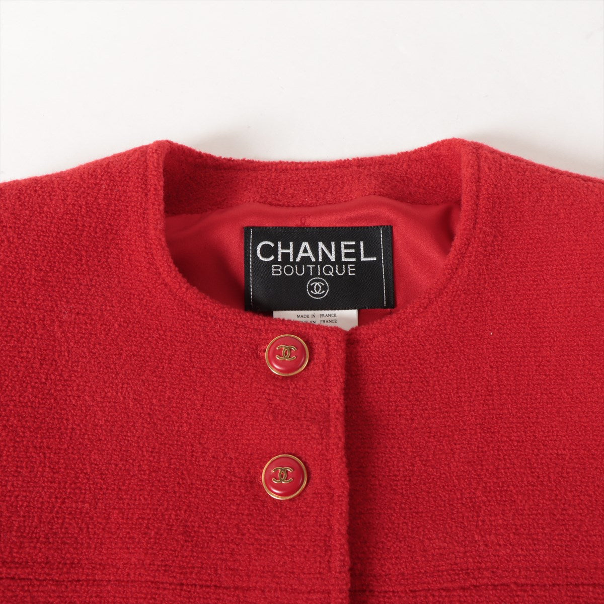 Chanel Single Breasted Jacket Navy 95A #36