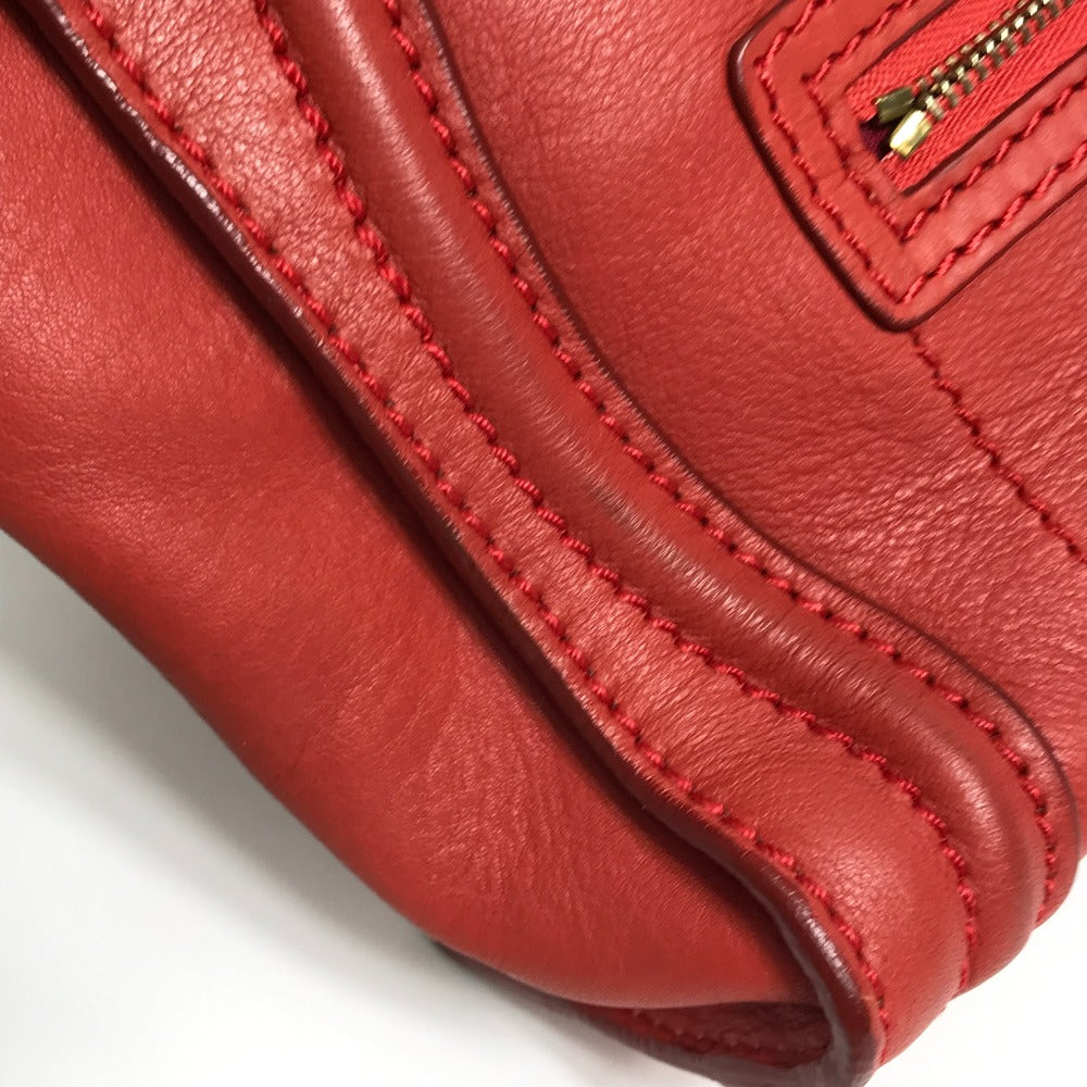 CELINE Handbag 168243 leather Red Nano Shopper Luggage Women Secondhand