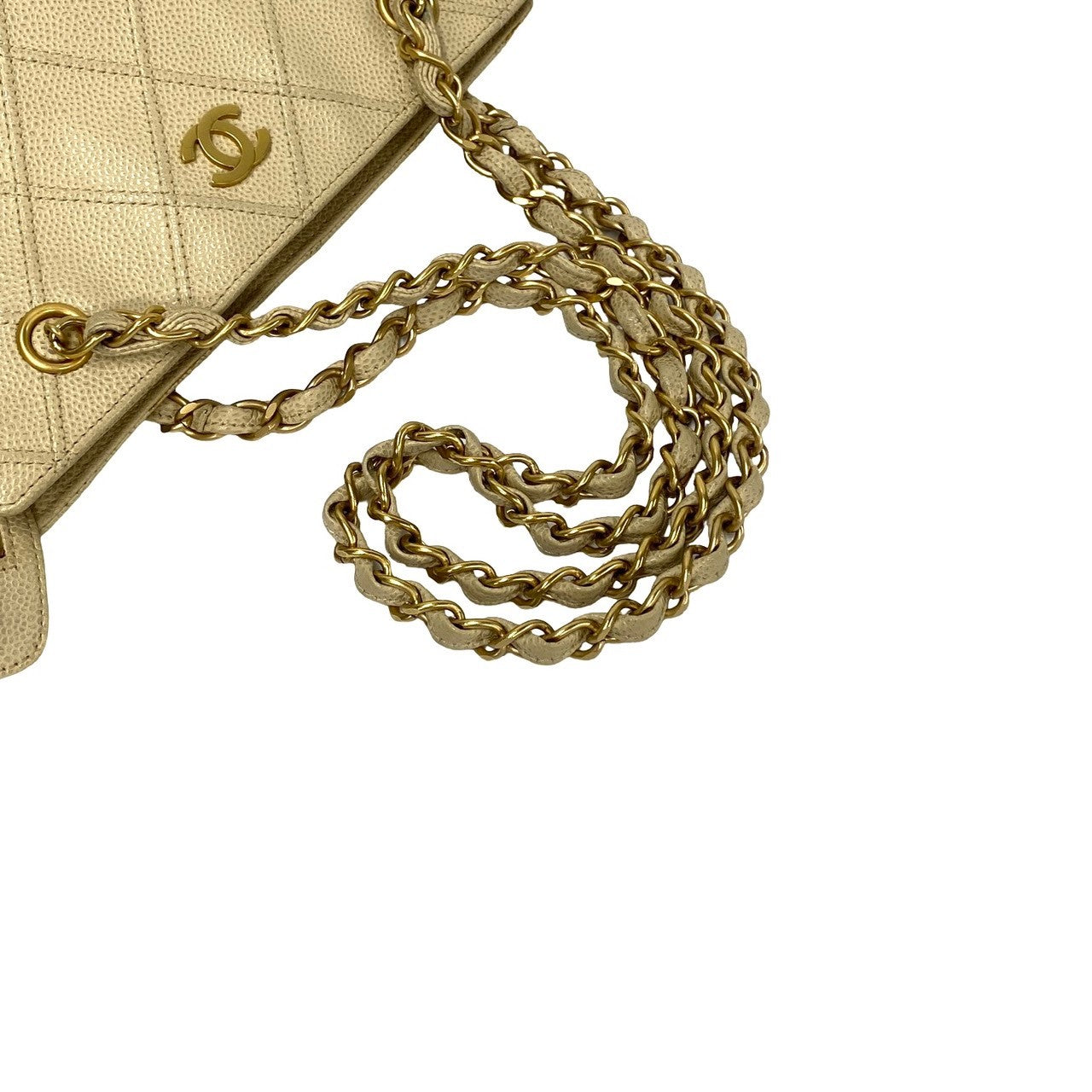 Chanel CC Caviar Shoulder Bag Leather Shoulder Bag in Good condition