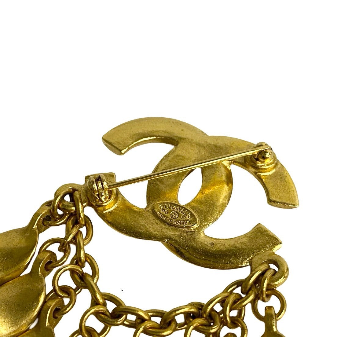 CHANEL Brooch Gold Plated gold