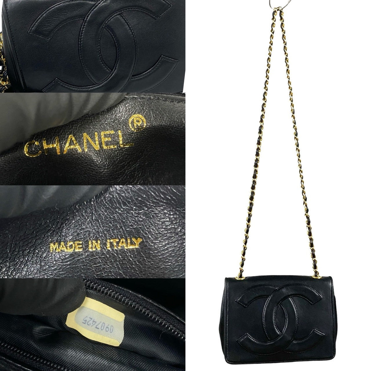 CHANEL Shoulder Bag lambskin black