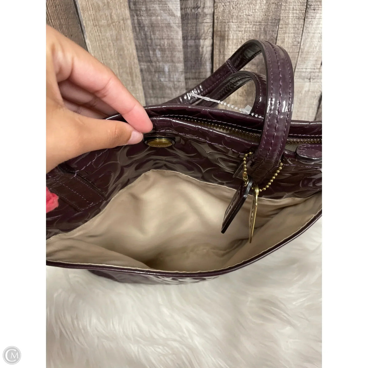 Handbag Designer By Coach, Size: Medium
