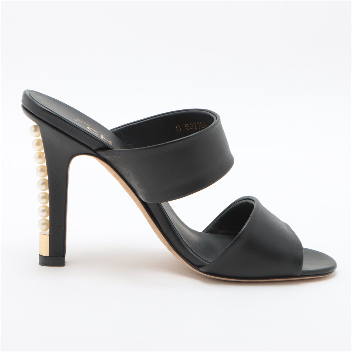 Chanel Coco Leather Sandal 36C Black G32755 Pearl Box Bag