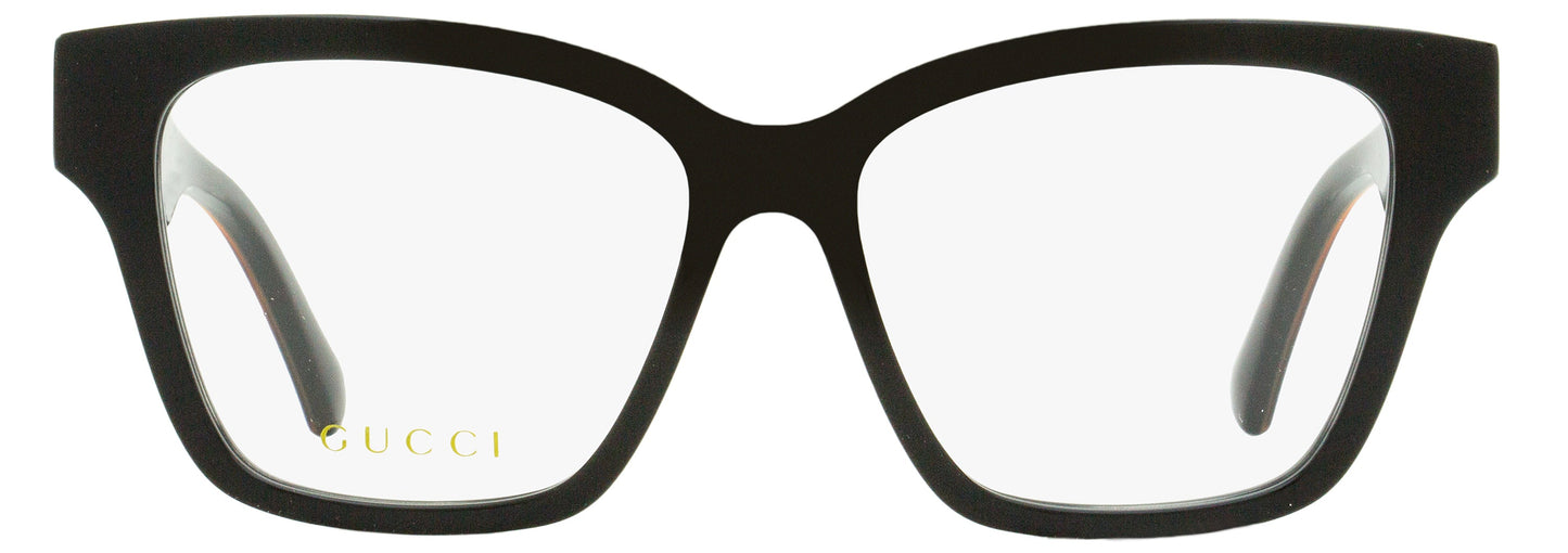 Gucci Women's Square Eyeglasses GG1302O 004 Black/Brown 55mm