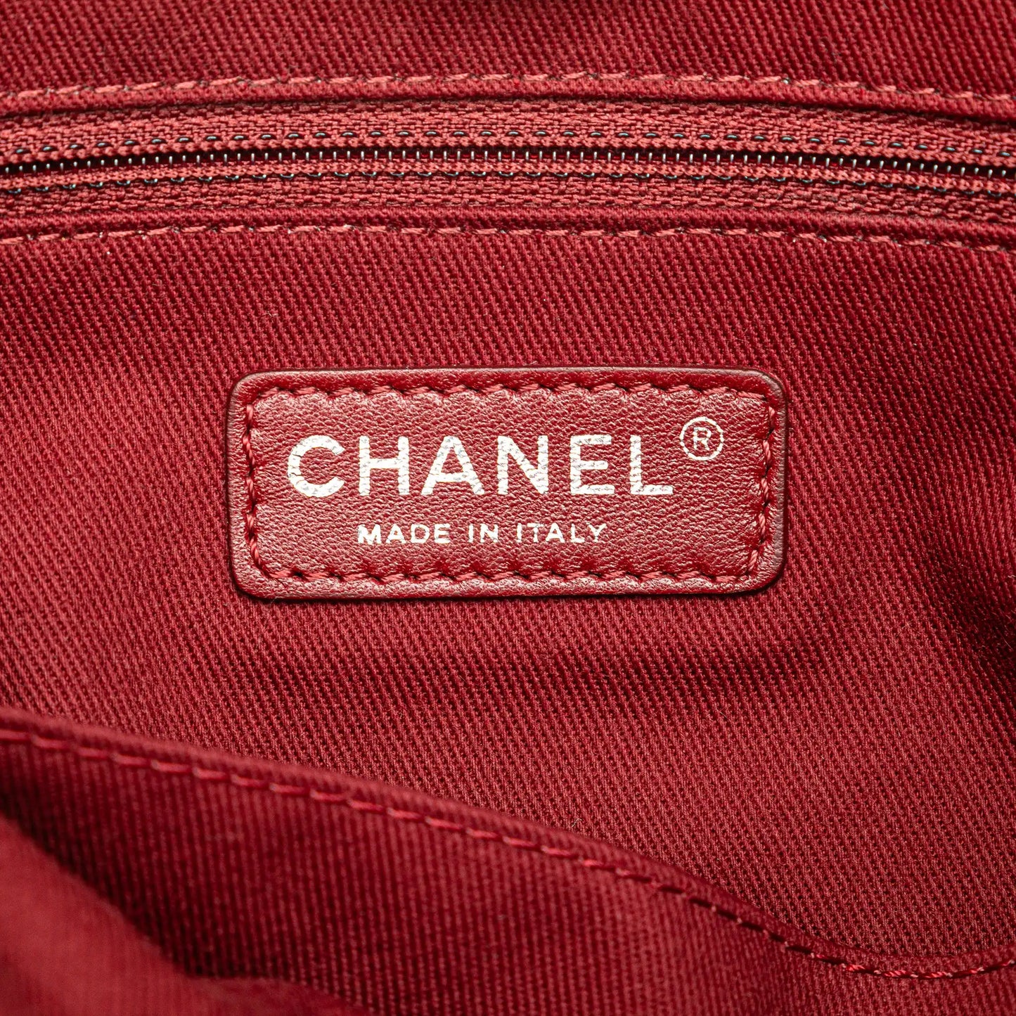 Red Chanel Mini Canvas Deauville Tote
