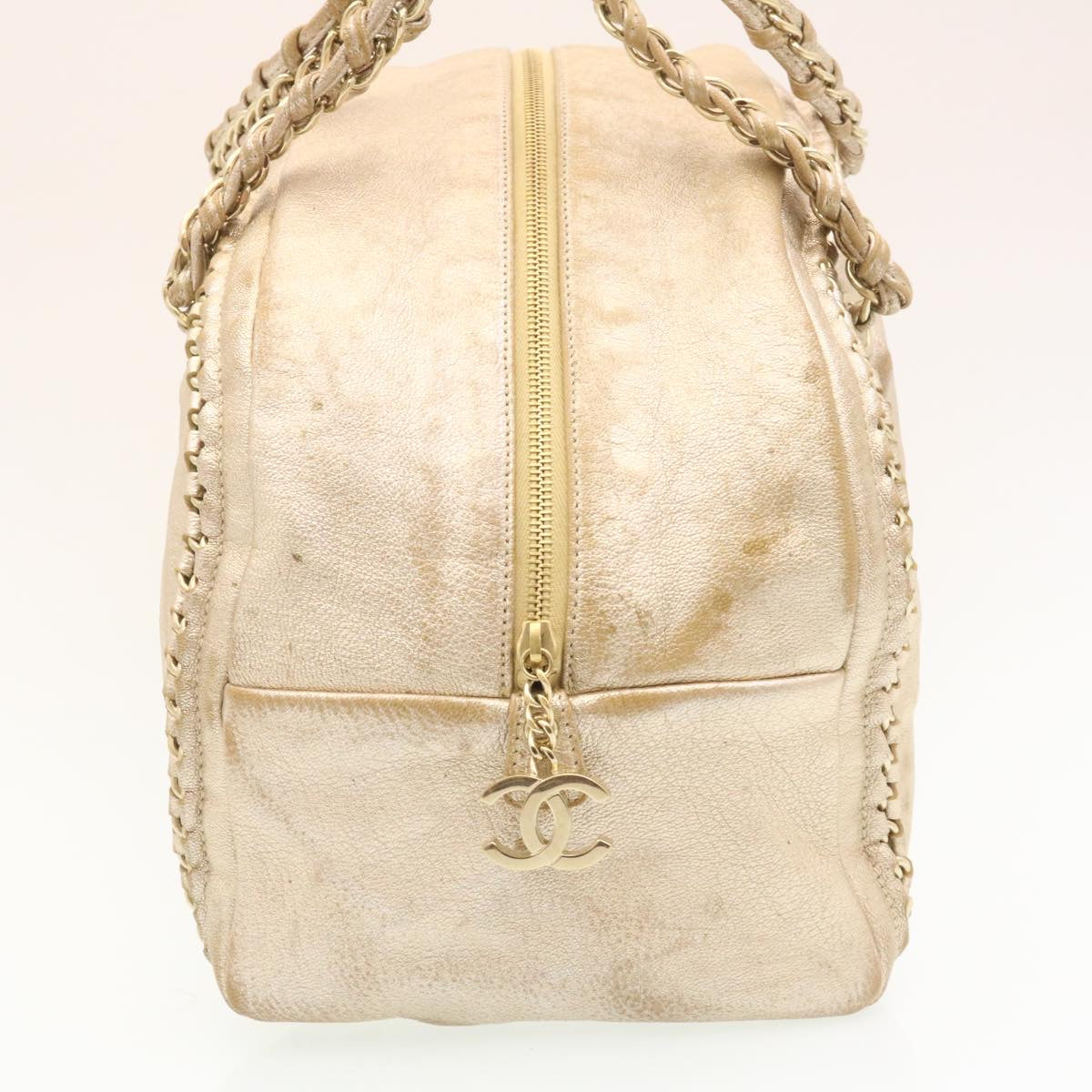 Chanel Caviar Skin Tote Bag Leather White CC Auth A