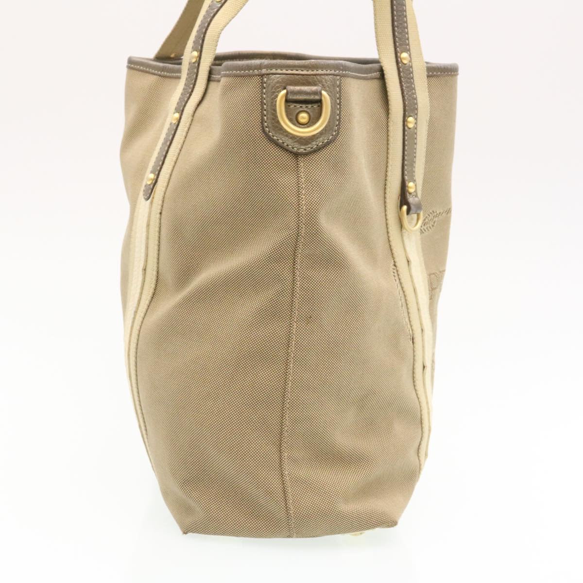 Prada Shoulder Bag Canvas Khaki 28739