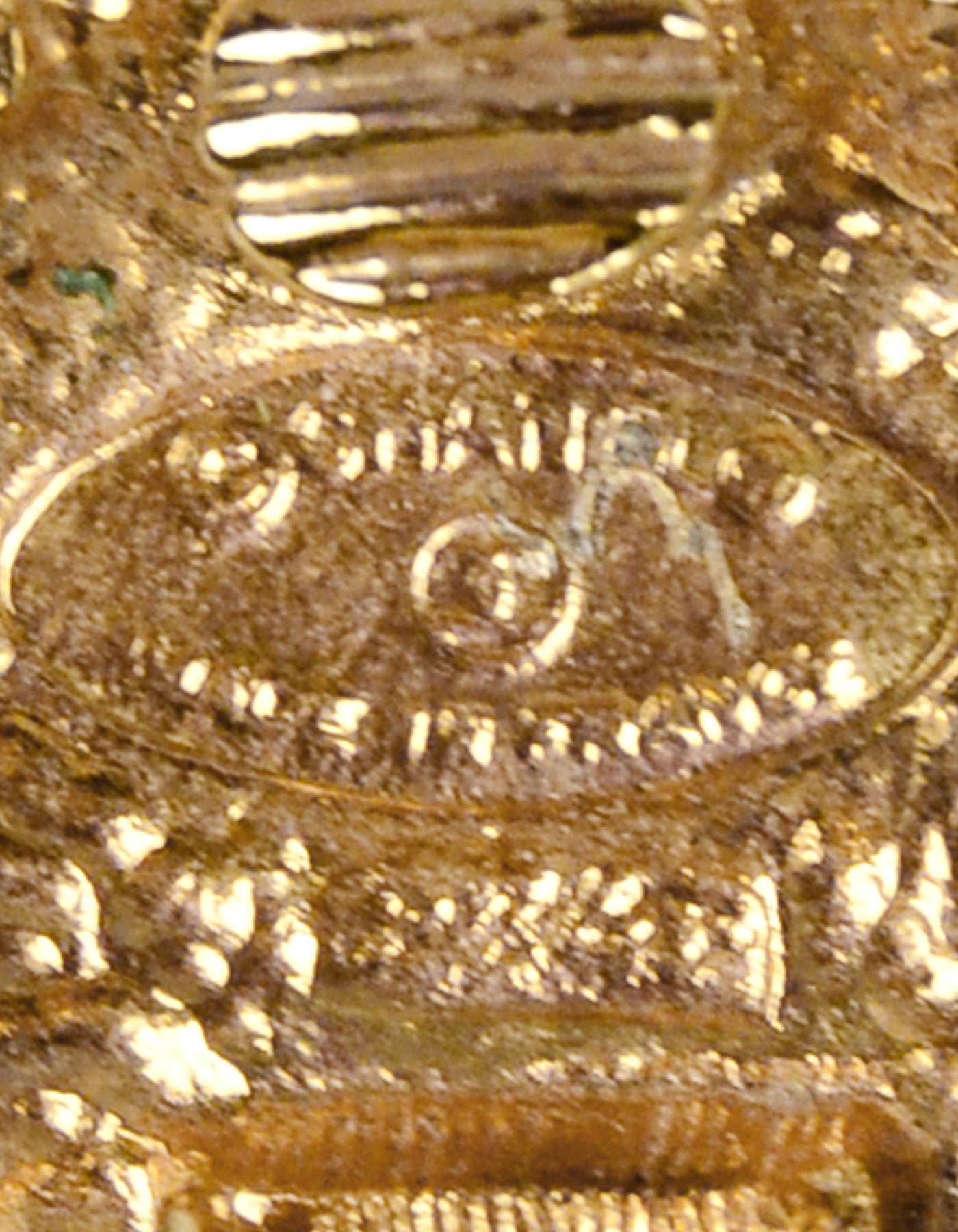 Chanel 90s Goldtone Clip On Earrings w/ Crystals