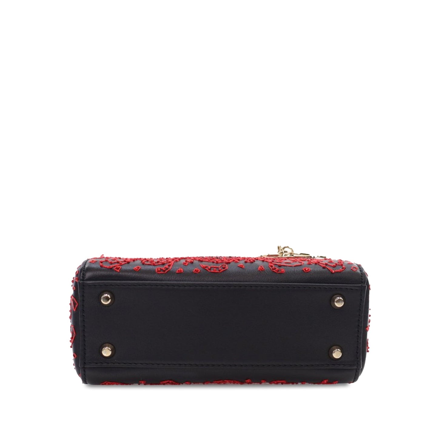 Mini Smooth Calfskin Embroidered Heart Playing Cards Lady Dior