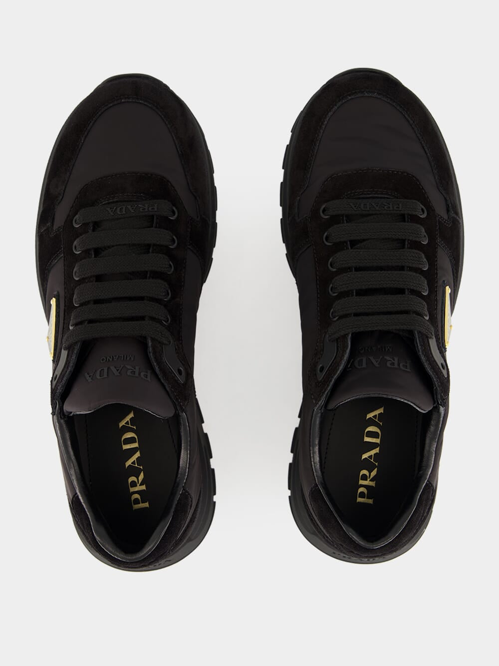 Black Prax 2.0 Re-Nylon Suede Sneakers