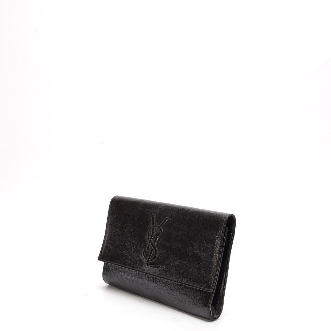 Yves Saint Laurent Black Belle De Jour Flap Clutch