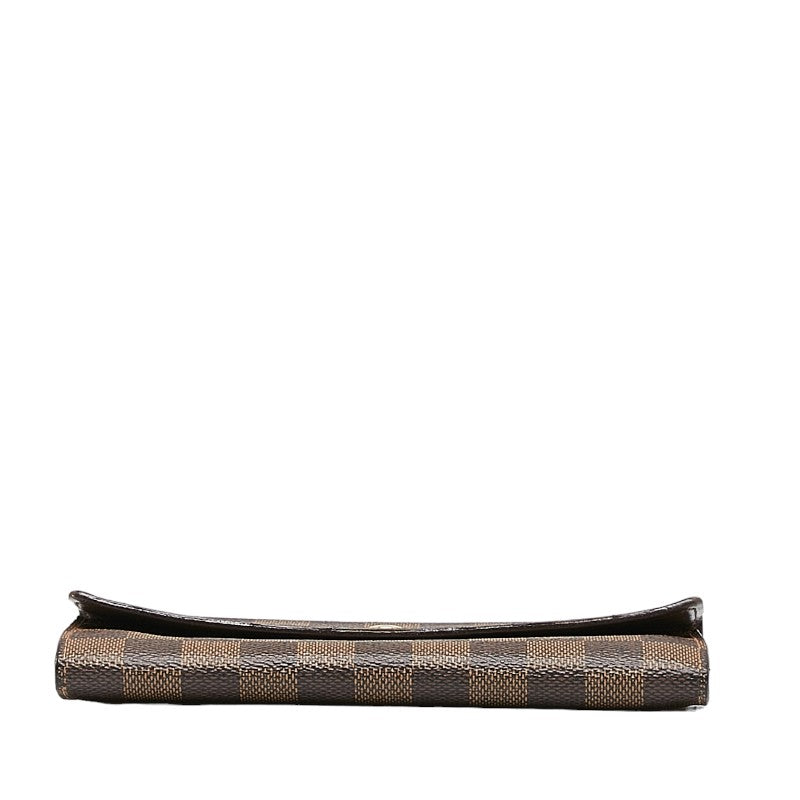 Louis Vuitton Damiere Portfolio Sarah Long Wallet N61734 Brown PVC Leather Louis Vuitton Long Wallet