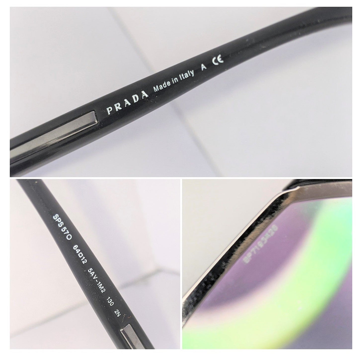 Prada Semi Rim Sunglasses 5AV-1M2 Mirrored