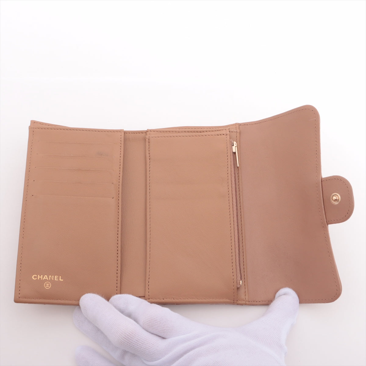 Chanel Matrasse Wallet Beige G