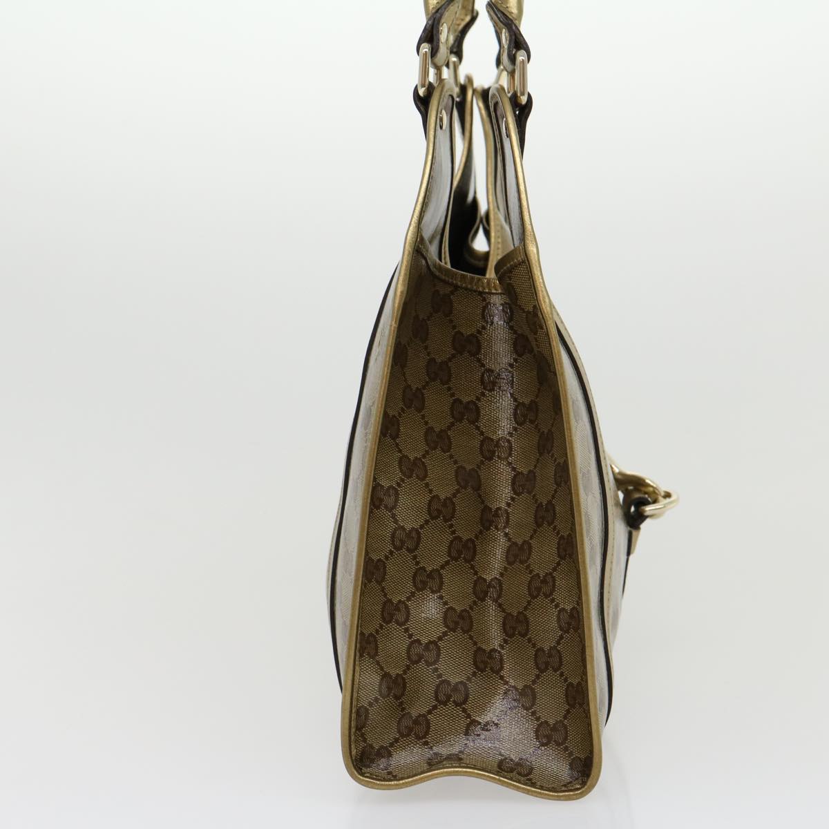 GUCCI GG Canvas Shoulder Bag Coated Canvas Beige Gold 30355