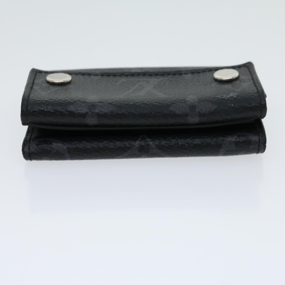 LOUIS VUITTON Monogram Eclipse Discovery compact wallet Wallet M67630 Auth 30813