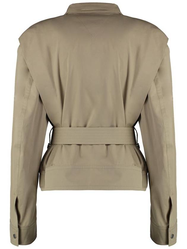 Luxury Bottega Veneta Compact Cotton Belt Jacket Beige