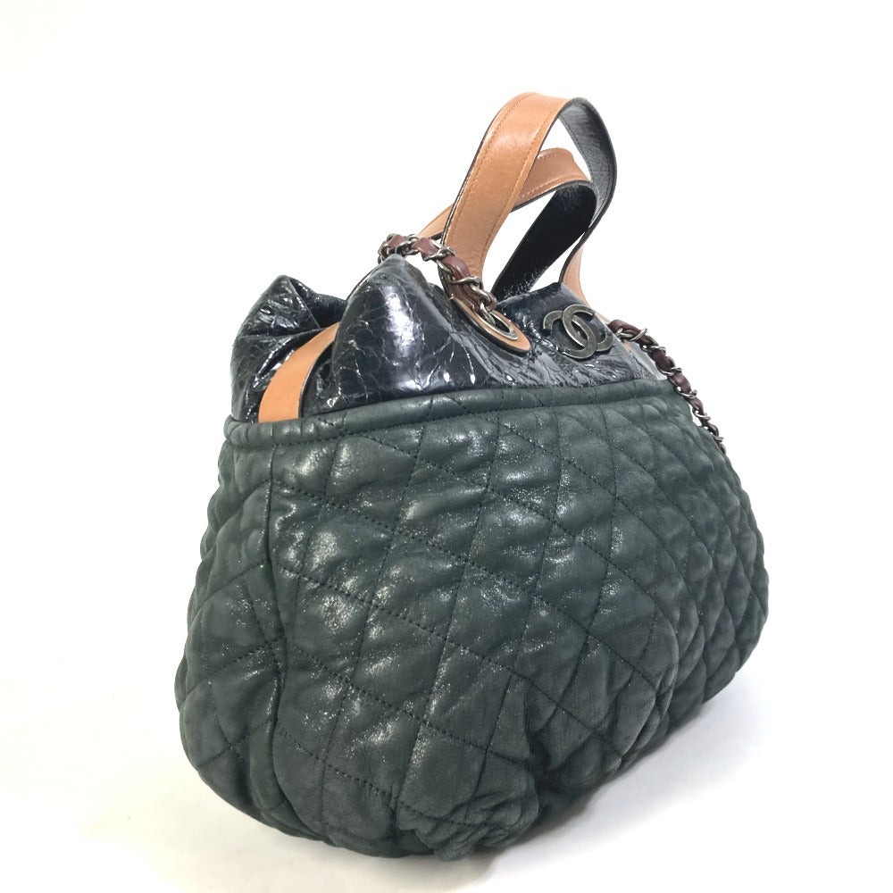 CHANEL Shoulder Bag Sparkle Leather black CC COCO Mark Shoulder Bag In the mix Women Used