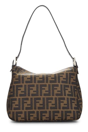 Fendi, Brown Zucca Canvas Shoulder Bag, Brown
