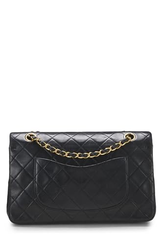 Chanel, Black Quilted Lambskin Classic Double Flap Medium, Black