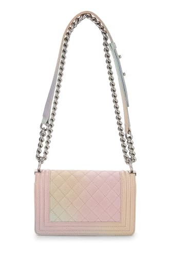 Chanel, Rainbow Quilted Caviar Boy Bag Small, Multi