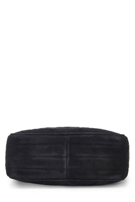 CHANEL, Black Vertical Suede Pocket Camera Bag Mini, Black