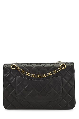 Chanel, Black Quilted Lambskin Classic Double Flap Medium, Black