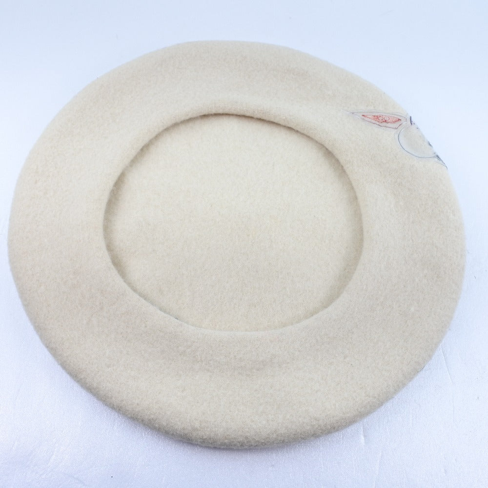 CHANEL Other hats wool White beret Women 50-55 Used