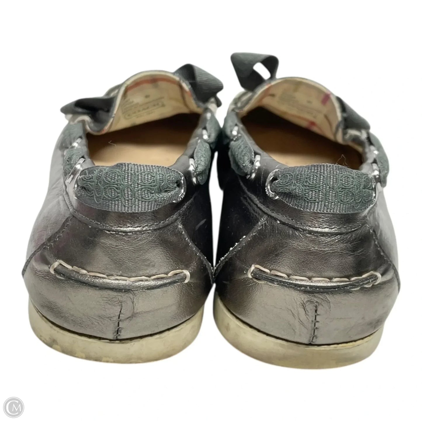 Shoes Designer By Coach In Silver, Size: 8