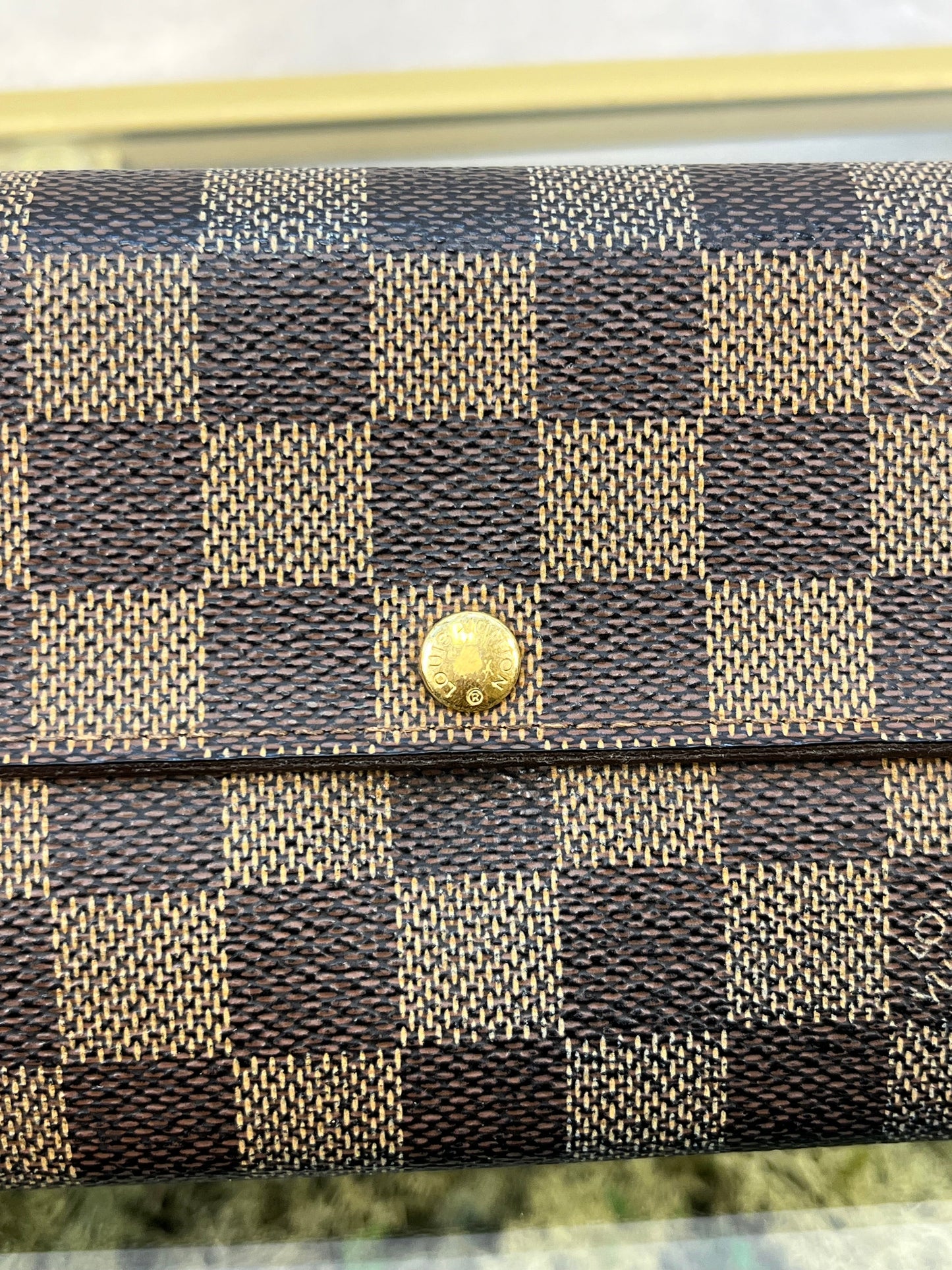 LOUIS VUITTON Damier Ebene Vintage Sarah Wallet