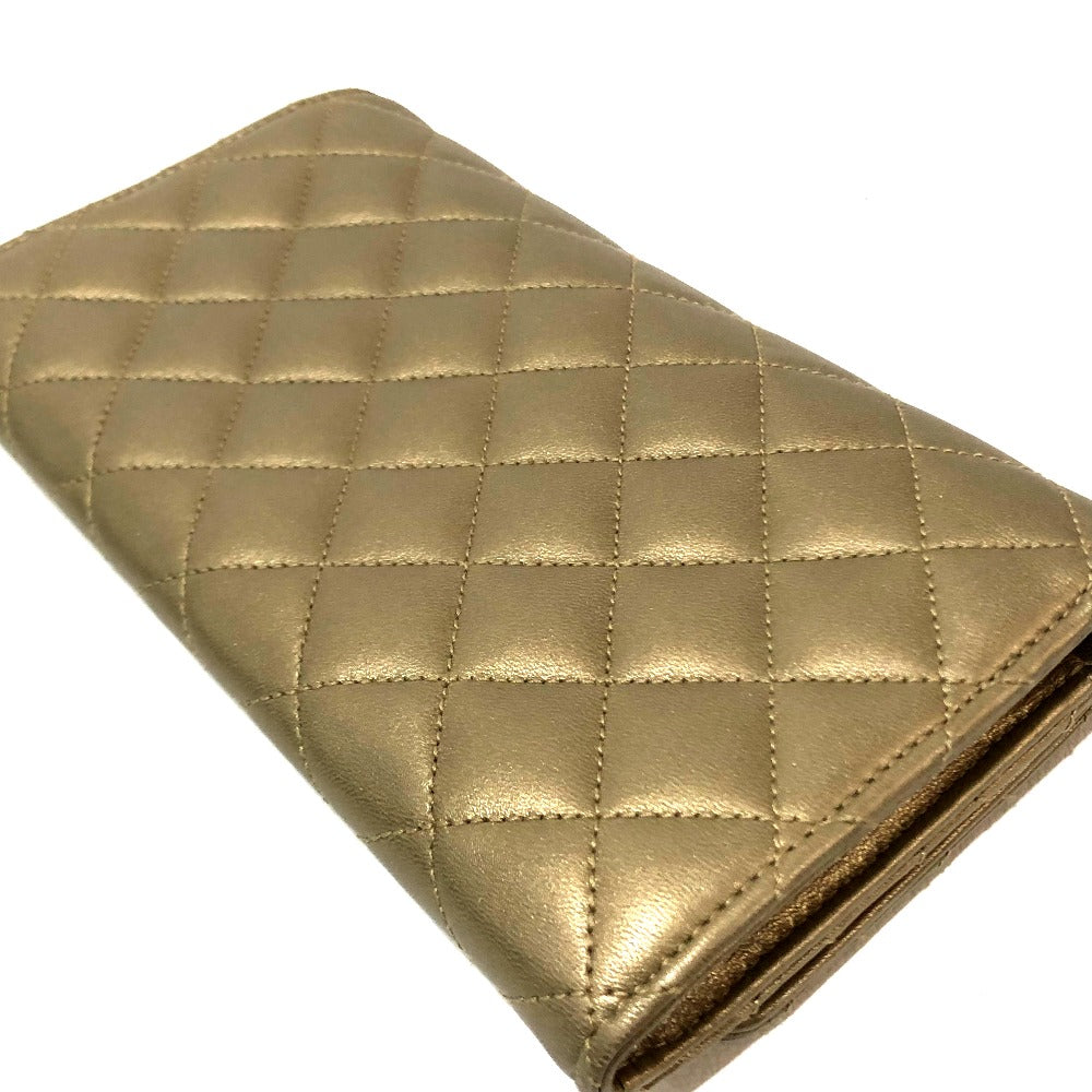 CHANEL Long Wallet Purse A80108 lambskin Gold type CC COCO Mark logo Wallet Women