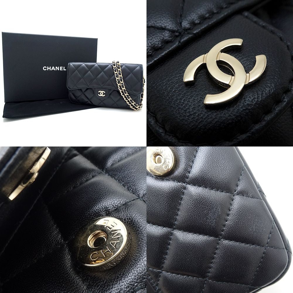 Chanel Lambskin Flap Phone Case Crossbody Bag