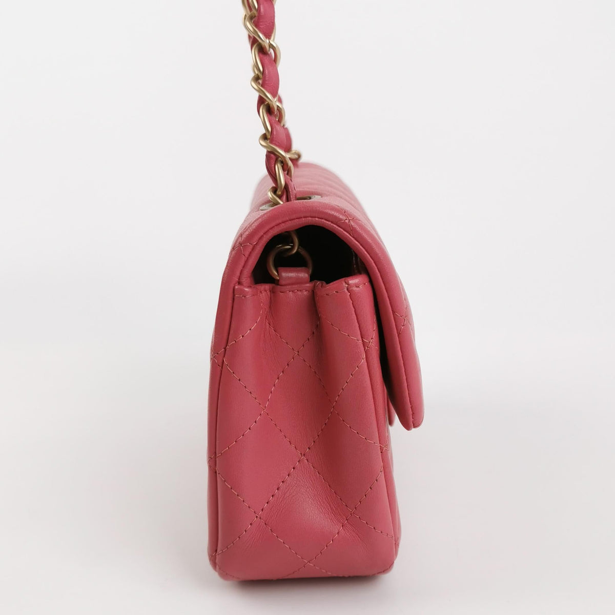 Chanel Classic Flap Rectangular Mini Pink Lambskin Gold Hardware