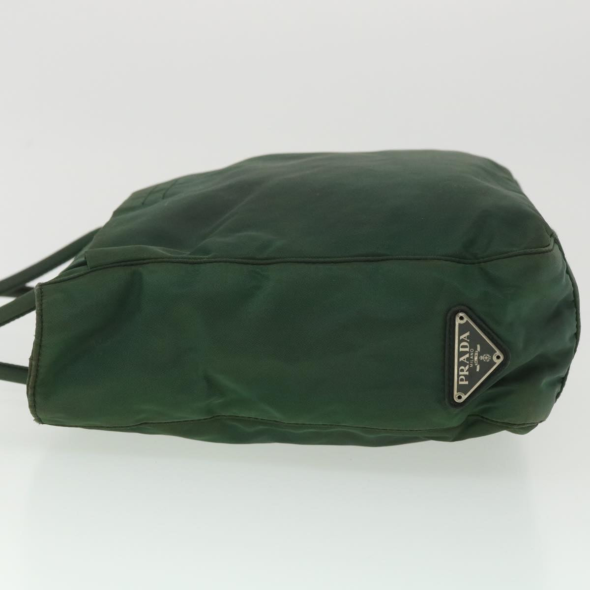 Prada Hand Bag Nylon Green 36639