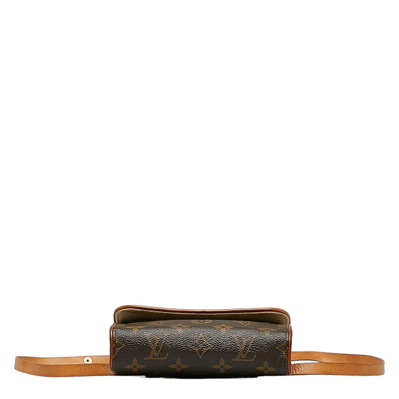 Louis Vuitton Monogram Poschet Florentine Body Bag West Bag M51855 Brown PVC Leather Louis Vuitton