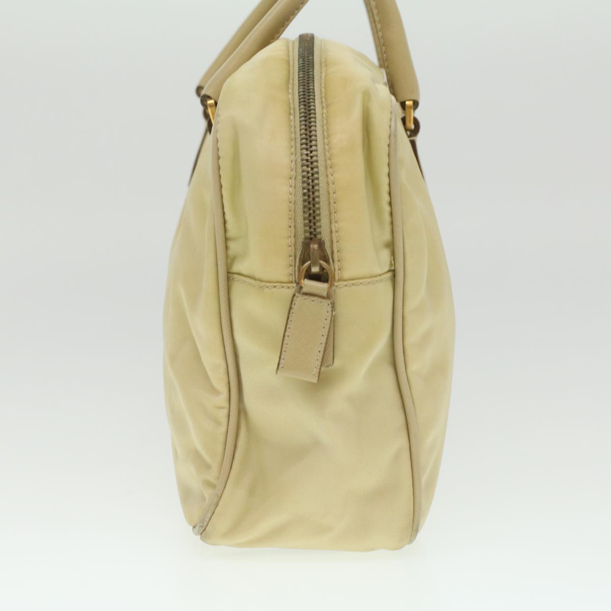 Prada Hand Bag Nylon Beige 37133